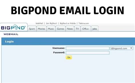 bigpond webmail login in